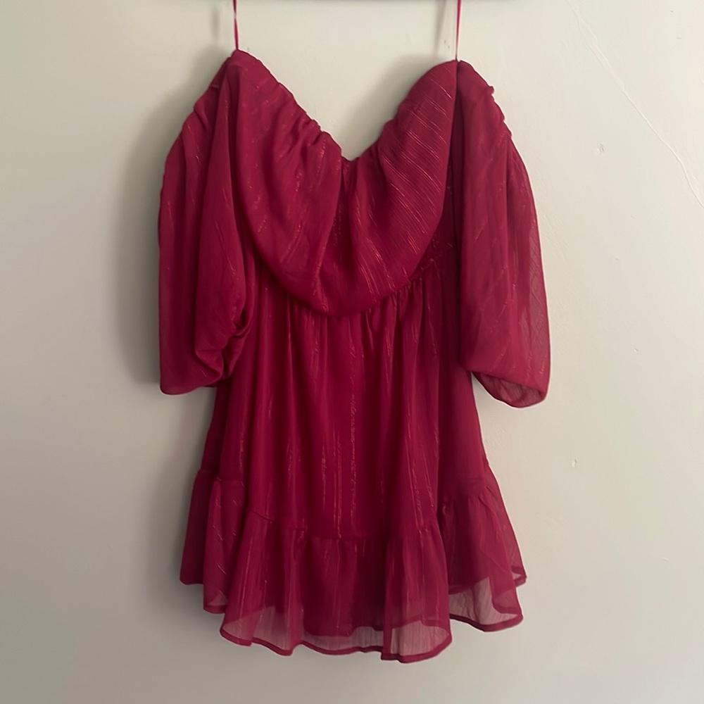 BRAND NEW! Off the shoulder holiday dress!